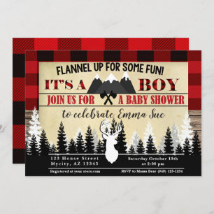 Invitation Flannel vers le haut pour un peu de plaisir Buffal