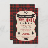 Invitation Flapjacks, Flannel & Fun ! Anniversaire de Buffalo (Devant / Derrière)