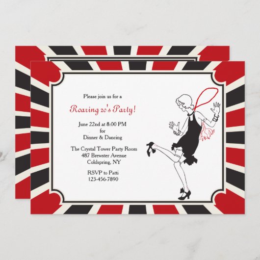 Invitation Flapper (Devant / Derrière)