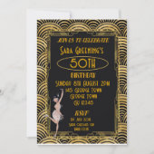 Invitation Flapper des années 20 Gatsby Art Déco (Devant)