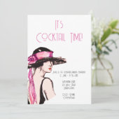 Invitation Flapper Girl Cocktail Party (Debout devant)