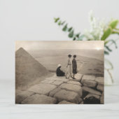 Invitation Flapper Girls Sunrise Khufu Pyramid, Égypte 1920 (Debout devant)