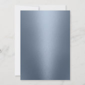 Invitation Fléau de neige moderne Silver Dusty Blue Winter Sw (Dos)