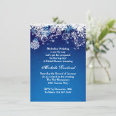 Invitation Fléaux de neige blancs sur la Fête de l'mariée d'h (Debout devant)