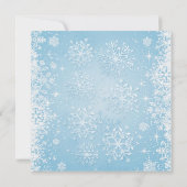 Invitation Fléaux de neige blancs sur Wedding shower bleu (Dos)