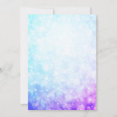 Invitation Flécaux de neige bleu pourpre Quinceanera d'hiver (Dos)