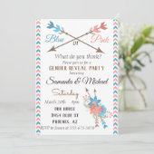 Invitation Flèche de fête de révélation de genre Fleurs bohèm (Debout devant)