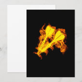 Invitation Flèche de flammes de dartes de feu (Devant / Derrière)