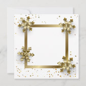 Invitation Flèche de neige en or de Noël (Dos)