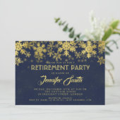 Invitation Flèche-neige Gold Foil du Parti de la retraite Nav (Debout devant)