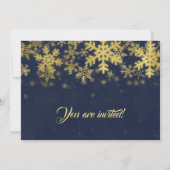 Invitation Flèche-neige Gold Foil du Parti de la retraite Nav (Dos)