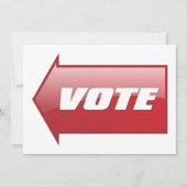 Invitation Flèche rouge en gras Signer campagne électorale Vo (Devant)