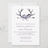 Invitation Flèche tribale et violet d'Antlers (Devant)