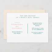 Invitation Flèches à Baby shower double (Devant / Derrière)