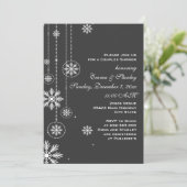 Invitation Flèches blanches mariage à charbon douche (Debout devant)