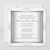 Invitation Flèches blanches roses Quinceanera blanche (Dos)