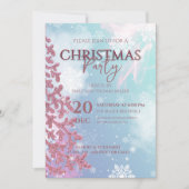 Invitation Flèches blanches sur le bleu clair Noël d'hiver (Devant)