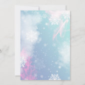 Invitation Flèches blanches sur le bleu clair Noël d'hiver (Dos)