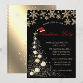 Invitation Flèches de neige Balls d'arbre de Noël Entreprise (Devant / Derrière)