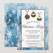 Invitation Flèches de neige, Bals de Noël (Devant / Derrière)