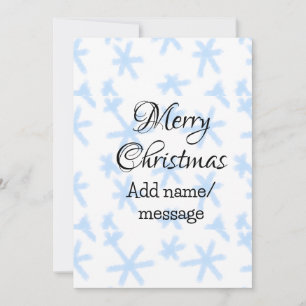 Invitation Flèches de neige bleu Noël motif neige motif