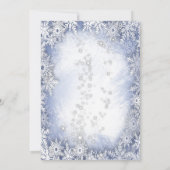 Invitation Flèches de neige bleues, Verre, Fête de Noël d'ent (Dos)