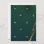 Invitation Flèches de neige en or, Balls Green Christmas (Dos)