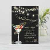 Invitation Flèches de neige en or, Martini Noël (Debout devant)