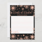 Invitation Flèches de neige en or rose Mots de sagesse (Devant)