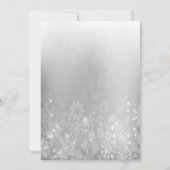 Invitation Flèches de neige grises, Balls Noël Société fête (Dos)