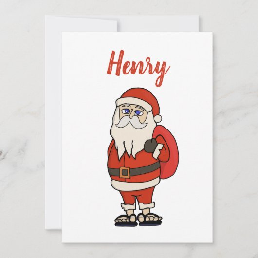 Invitation Flèches de Noël du Père Noël sur mesure (Devant)