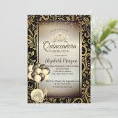 Invitation Flèches d'or, Ballons, talons hauts, Tiara Quincea (Debout devant)