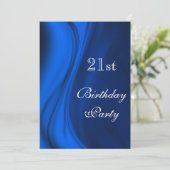 Invitation Flèches Douces De Bleu 21E Anniversaire (Debout devant)