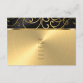 Invitation Flèches en fibre noire et or Quinceanera (Dos)