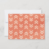 Invitation Flèches orange brûlées modernes Parole de conseil (Dos)
