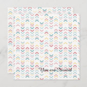 Invitation Flèches pastel (Devant / Derrière)