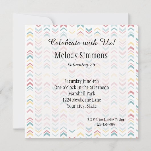 Invitation Flèches pastel (Dos)