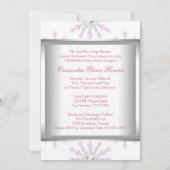 Invitation Flèches roses Quinceanera blanc rose (Dos)