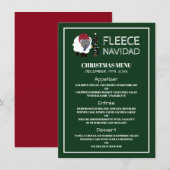 Invitation Fleece Navidad, Menu de Noël de style espagnol (Devant / Derrière)