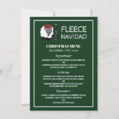 Invitation Fleece Navidad, Menu de Noël de style espagnol (Devant)