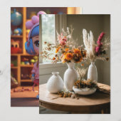 Invitation fleur (Devant / Derrière)