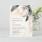 Invitation Fleur 3 dimensions peinte (Debout devant)