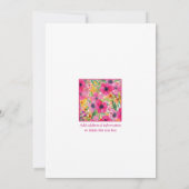 Invitation fleur 80 anniversaire invitation carte (Dos)