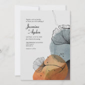 Invitation Fleur abstrait de la nature (Devant)