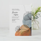 Invitation Fleur abstrait de la nature (Debout devant)