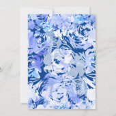 Invitation Fleur Abstraite BlueWatercolor (Dos)