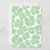 Invitation Fleur Abstraite de Chamomille Vert Rétro (Dos)