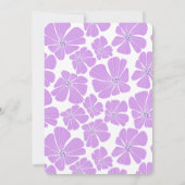 Invitation Fleur Abstraite de Chamomille violette rétro (Dos)