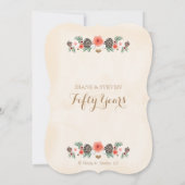 INVITATION FLEUR ANCIENNE COONE DE PIN NOËL ANNIVERSAIRE (Dos)