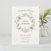 Invitation Fleur anniversaire de couronne (Debout devant)